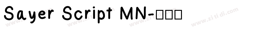 Sayer Script MN字体转换